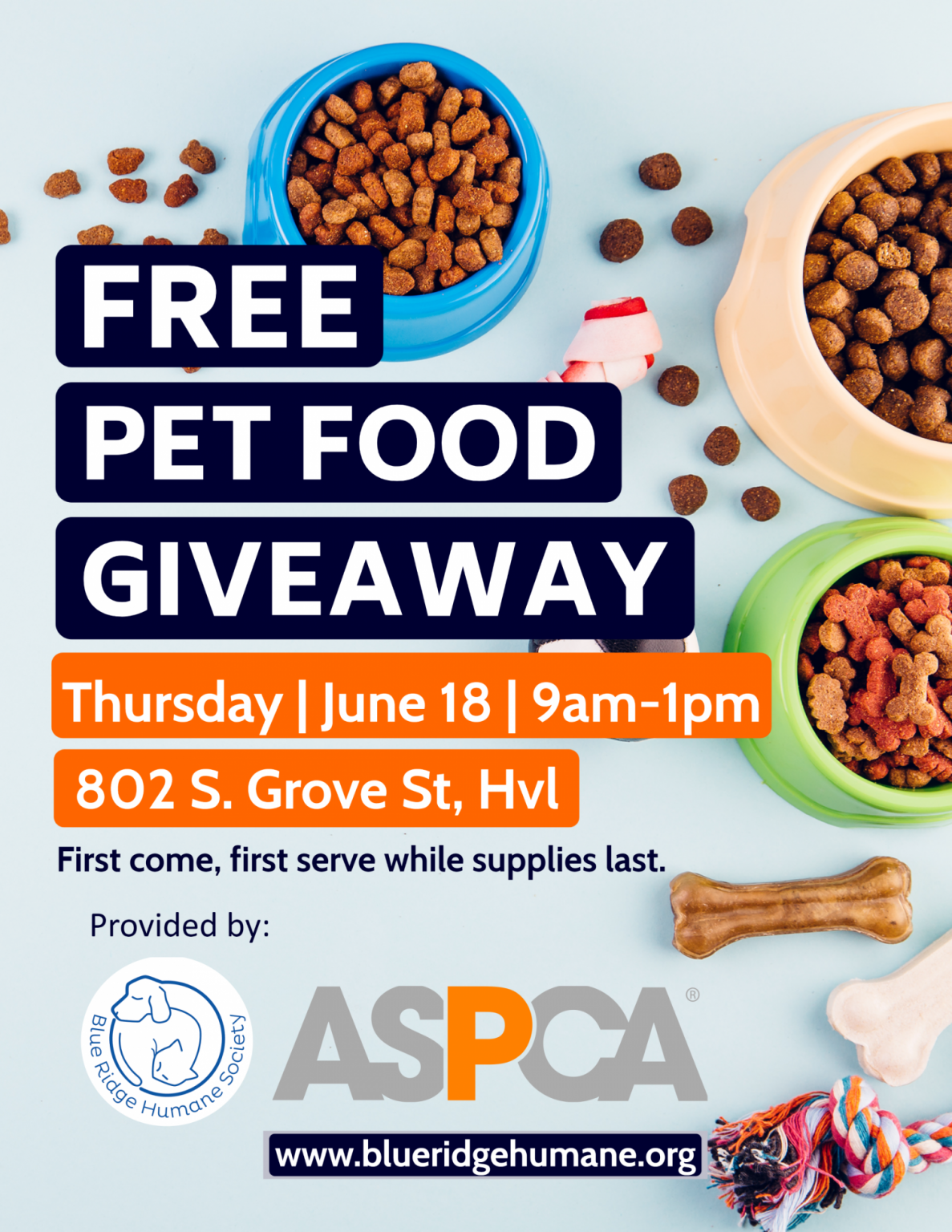 Free Pet Food Giveaway - Blue Ridge Humane Society